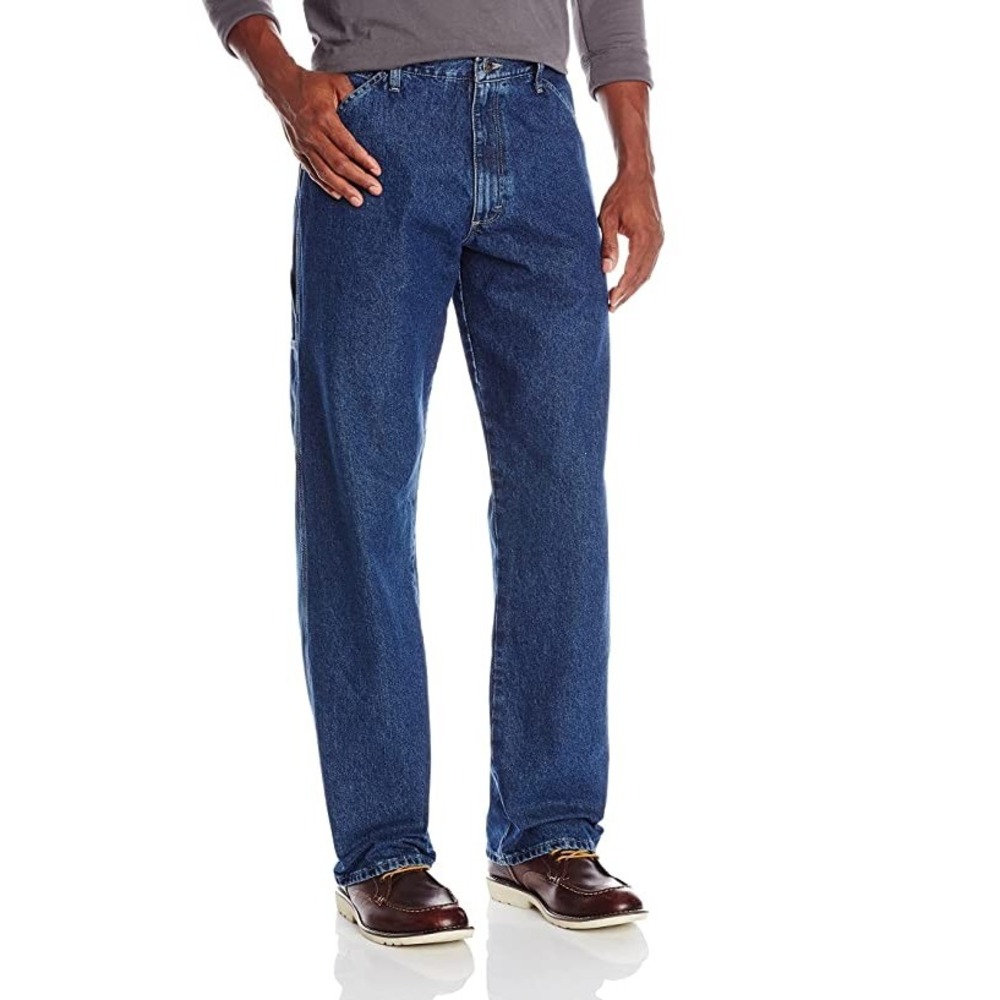 Wrangler Authentics Classic Carpenter Jean Men's 36x29 Relaxed Fit Blue